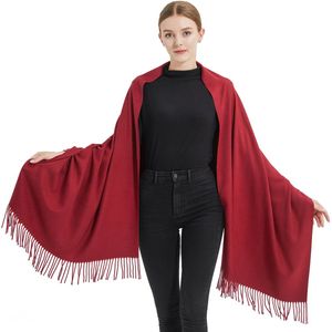 Poncho - Bordeaux Rode Omslagdoek - Unisex - Sjaal - Stola - Deken