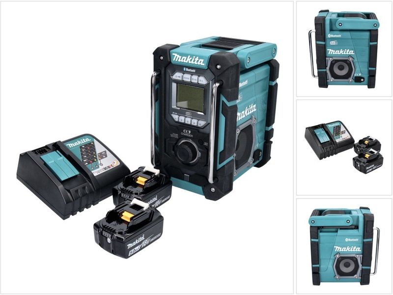 Makita - DMR 301 - Snoerloze Bouwplaatsradio - DAB / DAB+ / Bluetooth - Inclusief 2x Accu 5.0 Ah en Lader