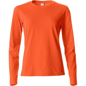 Clique - Basic-T Women 029034 - Diep-oranje - T-shirt - Lange Mouwen