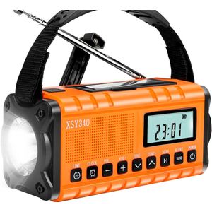 Noodradio - 10.000 mAh Powerbank - Noodpakket - Draagbare Radio - Oranje