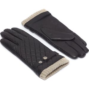 Leren Handschoenen Dames - Touchscreen handschoenen Zwart - 100% Echt soepel schaapsleer - model Kate - Zachte Wollen Voering
