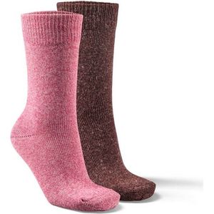 Fellhof Alpaca sokken maat 35-38 – roze/rood – alpacawol – wollen sokken – warme sokken temperatuurregulerend – vochtregulerend – geurloos – ademend – comfortabel – zacht