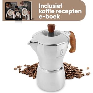 Leonomics Premium Percolator voor 6 Koffiekopjes – Aluminium Espressomaker – Koffiezetapparaat 300 mL