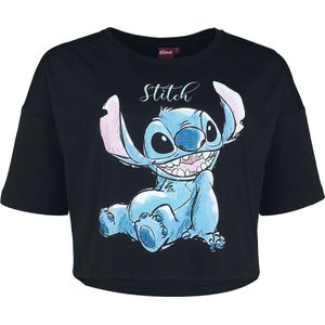 Lilo & Stitch Stitch Dames T-shirt - zwart - L