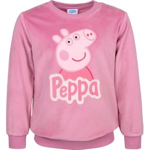 Peppa Pig - Roze velours sweatshirt voor meisjes / 116