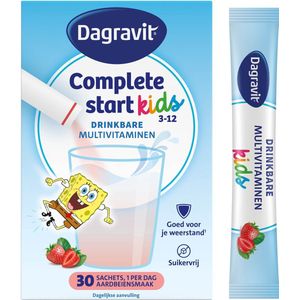 Dagravit - Complete Start Kids - Drinkbare Multivitaminen - Aardbeiensmaak - 30 Sachets