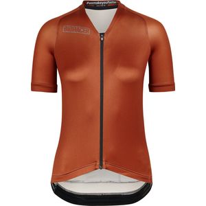 Bioracer Fietsshirt Dames Korte Mouw - Model 'Icon Metalix' - Oranje - Maat XL - Fietskleding Dames