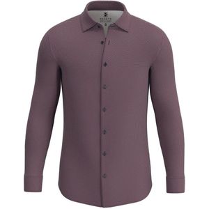 Desoto - Overhemd Kent Print Rood - Heren - Maat M - Slim-fit