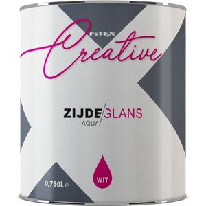 Fitex Creative Zijdeglans Waterbasis - Lakverf - Dekkend - Water basis - Wit
