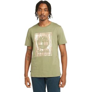 Timberland - Stack Logo Camo - T-shirt - Camouflage - Katoen