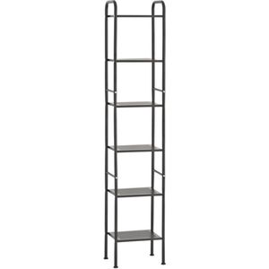 Badkamerplank 6 planken mat zwart staal