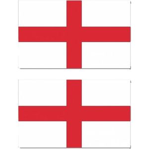 2x stuks vlag van Engeland - St George 90x150 cm