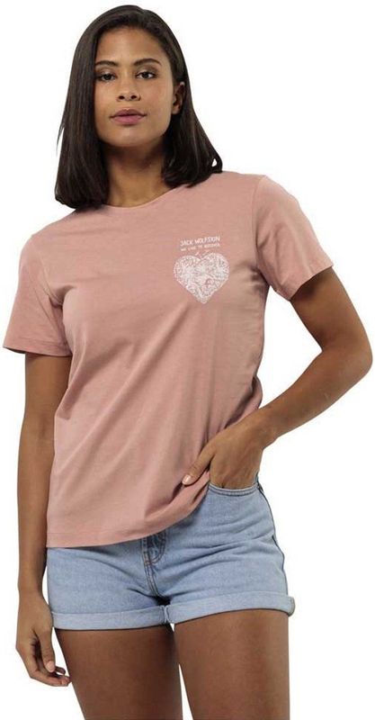 Jack Wolfskin - Discover Heart - T-shirt - Dames - Katoen - Korte Mouwen
