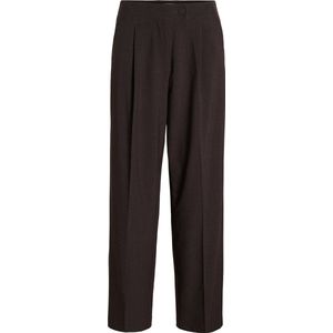 VILA - VIAmoi - Bandplooibroek - Antraciet - Wide Leg - Mid Waist