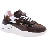 D.a.t.e. - Fuga Pony - Sneakers - Bruin - Dierenprint - Gemaakt in Italië