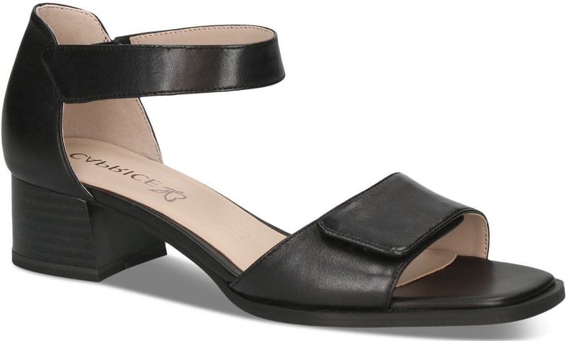 CAPRICE - Sandaal - Zwart - Leer - Klittenbandsluiting