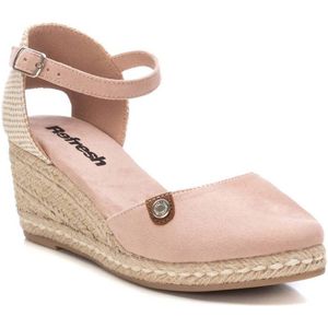 Refresh - Valenciaanse Espadrille - Zacht Suède - 6 cm Jute Sleehak