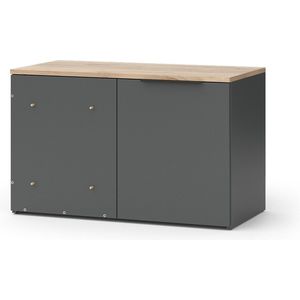 Vicco Dressoir Wido, Antraciet/Sonoma, 80 x 50 cm Hoekladenkast met deur