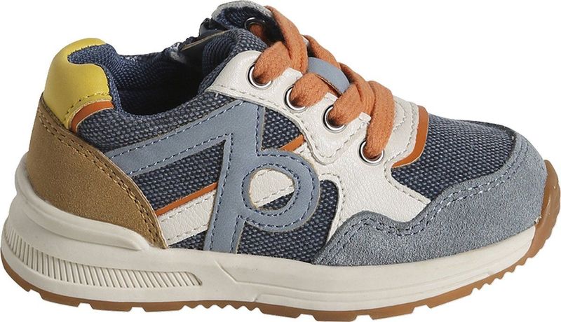 Sneakers - Jeansblauw - Met Veters en Rits