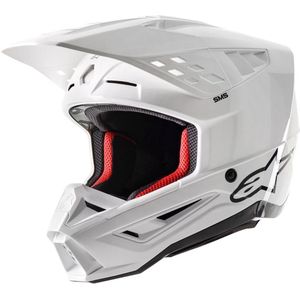 Alpinestars - S-M5 Solid - Helm - Wit Glanzend - ECE 22.06