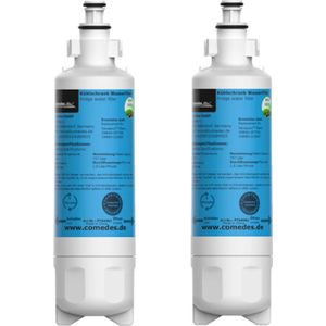 2 x Comedes waterfilter voor koelkasten Panasonic CNRAH 257760, Panasonic CNRBH 125950, 53-WF-32NT, 53-WF-32, Panasonic CNRAH-257760, CNRBH-125950,