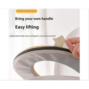 Driedelige toiletbrilhoezenset, zacht en wasbaar, puppymotief, universeel design, met rits, verdikt fleece - gele puppy.