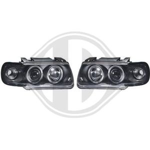 Volkswagen - Diederichs 2203480 - Koplampen Set - Zwart - HD Tuning - Halogeen - Met Angel-Eyes