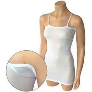 Ihle hemd met Spaghettibandjes en Okselflap Korset - 140 - Wit