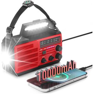 Noodradio Solar Opwindbaar - Noodradio Opwindbaar - Opwindbare Radio - Powerbank Zonne Energie