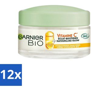 Garnier - Bio - Dagcrème - Vitamine C - Hydraterend - 50 ml - Voordeelverpakking - 12 stuks