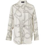 Blouse - Gedessineerd - Vloeiend Satijn - Normale Pasvorm