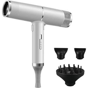Boleen - Professionele Föhn - Grijs - Infrarood Haardroger met Diffuser - Haarfohn Set met 3 Styling Accessoires
