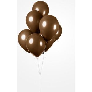 25 Ballonnen Bruin, 30 cm ,100% biologisch afbreekbare Ballonnen,  Helium geschikt, Verjaardag, Feest, Voetbal, Pasen