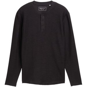 TOM TAILOR DENIM - Shirt - Zwart - Lange Mouw - Normale Pasvorm