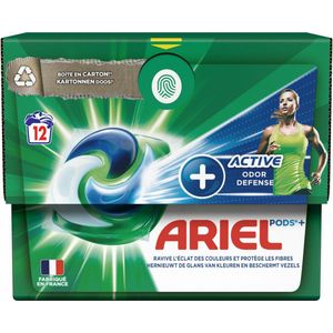 4x Ariel All-in-1 Pods+ Wasmiddelcapsules Actieve Geurbestrijding 12 stuks