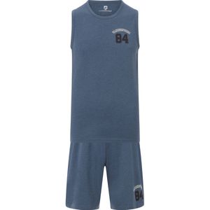 Jan Vanderstorm herren Korte Pyjama - 52/54 - blauw