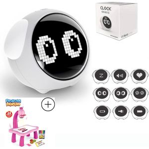 LouLou - Kinderwekker - Tekenbord - Slaaptrainer - Wake Up Light - Digitale Wekker - Slaaptrainer Kinderen - Reiswekker - Lichtwekker - Slaapwekker - Kinder Wekker - Kinderwekker Meisje - Kinderwekker Jongen - Wake Up Light Wekker - Touchscreen - USB