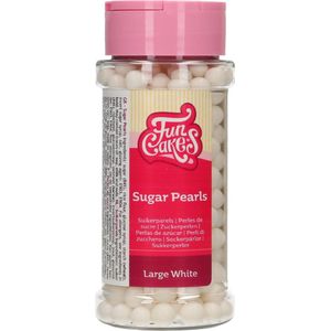 FunCakes Suikerparels - Eetbare Taartdecoratie - Large - Wit - 70g