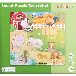 SpielMaus Houten geluidpuzzel boerderij - 60453403