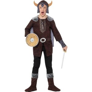 Smiffy's - Piraat & Viking Kostuum - Noorman Gardar Viking IJsland - Jongen - Bruin - Medium - Carnavalskleding - Verkleedkleding