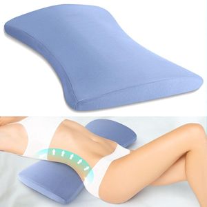 Orthopedisch Lendenkussen - Ergonomisch Memory Foam Rugondersteuning - Verlichting voor Onderrug op Bed en Bank - Voor Rugpijn Patiënten - Rugkussen - blauw-58*26*5.5cm