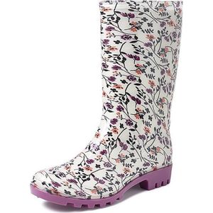 Gevavi - Boots - Wit - Kinder- en Dameslaars - PVC - Bloem