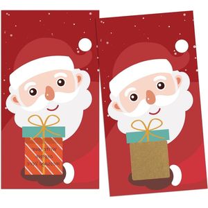 50 stuks kerst krasloten stickers voor feestelijke loterij tickets - inclusief spellen vouchers en prijzen voor kinderen en volwassenen