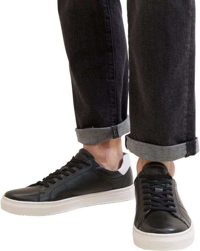 TOM TAILOR Heren 7458000002 Sneakers, zwart, 40 EU, zwart, 40 EU