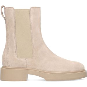 Manfield - Dames - Beige suède chelsea boots - Maat 42