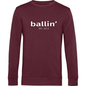 Heren Sweaters met Ballin Est. 2013 Basic Sweater Print - Rood - Maat M