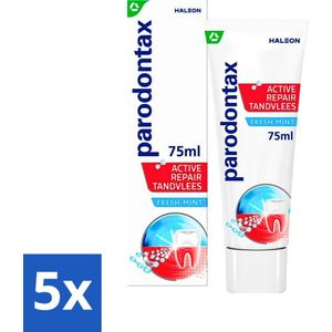 Parodontax - Tandpasta - Active Repair Tandvlees - Fresh Mint - 75 ml - Bulkverpakking - 5 stuks
