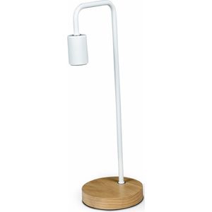 Lanterfant® Lamp Peter - Bureaulamp - Hout- Staal - Wit