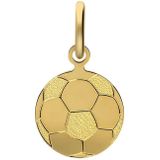 Lucardi Kinder Zilveren goldplated hanger voetbal - Hanger - 925 Zilver - Goudkleurig