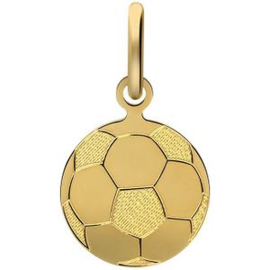 Lucardi Kinder Zilveren goldplated hanger voetbal - Hanger - 925 Zilver - Goudkleurig